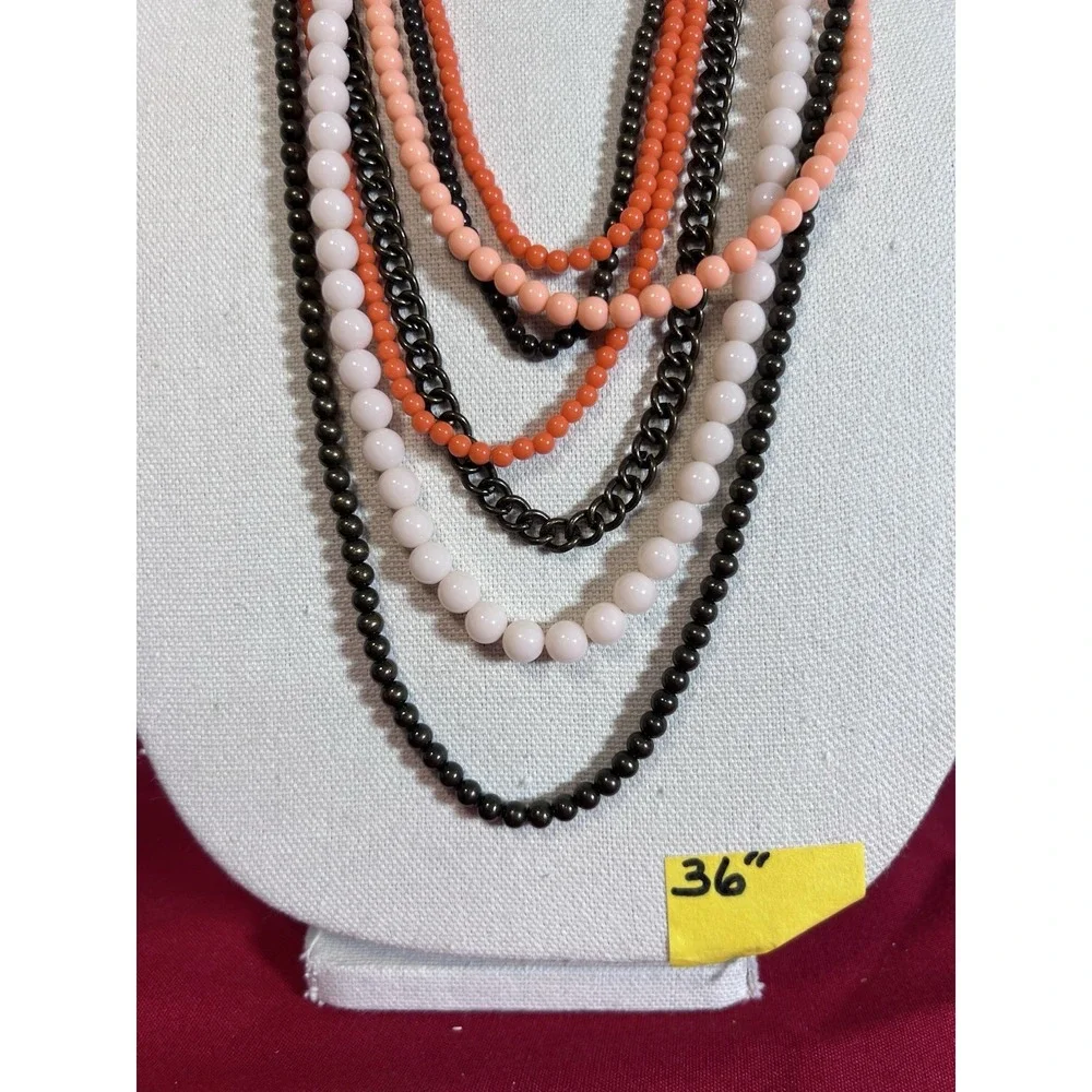 Vintage Premier Designs Seven Strands Layered Necklace Elegant Classic Summer